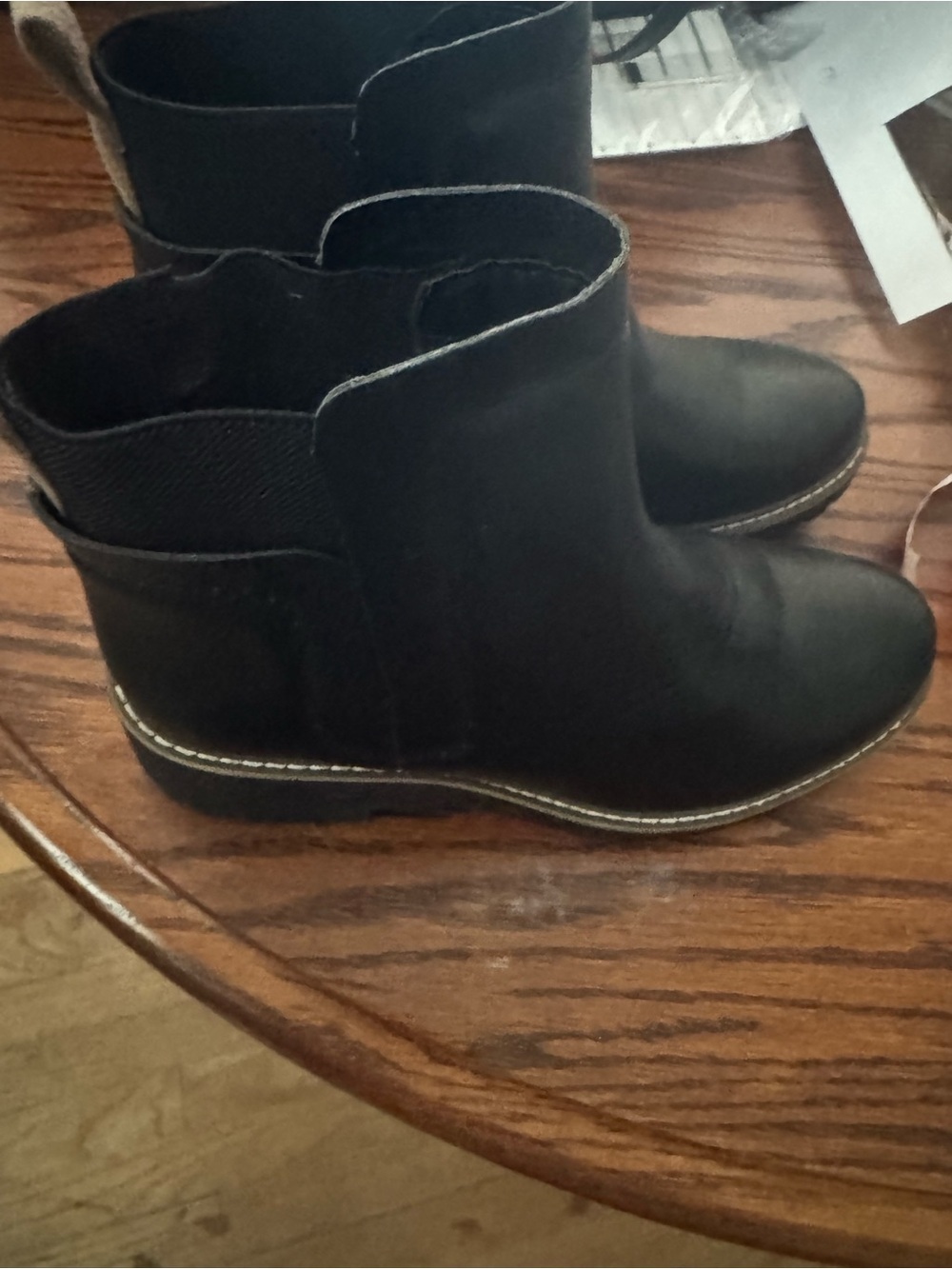 Black Slip-On Chelsea Ankle Boots